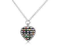 LPSADGF Rainbow Polka Dot Stripe Black And White Pet Cremation Jewelry for Ashes, Pet Urn Necklace Dog Cat Ashes Holder Memorial Locket Pendant with Long Chain, Cremation Urn Necklace for Pets Lovers