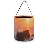 LPSADGF Reef at Sunset Halloween Tote Bags for Trick Or Treating - Large Capacity Candy Buckets with Handles