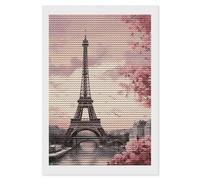 LPSADGF Romantic Paris Tower Diamond Painting Kits for Adults 8"x12" Diamond Art Kits 5D Diamonds Painting DIY Full Drill Diamonds Paintings Flower Plant Gem Art and Crafts