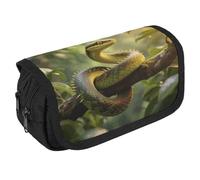 LPSADGF Rough - Scaled Bush Viper Large Pencil Case High Capacity Pencil Pouch Aesthetic Holder Box Storage Bag Desk Organizer Marker Pouch Pen for Supplies Makeup Bag & Daily Use