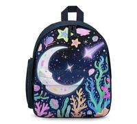 LPSADGF Star Ocean Pattern Backpack for Men Women, Lightweight Classic Bookbag Simple Daypack for Travel, Blue, One size