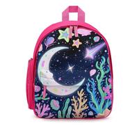 LPSADGF Star Ocean Pattern Backpack for Men Women, Lightweight Classic Bookbag Simple Daypack for Travel, Pink, One size