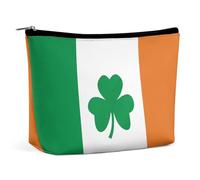 LPSADGF Toiletry Bag for Women Happy Irish Holidays Cosmetic Bag Portable Capacity Travel Makeup Bags with Zipper Lightweight Cute Beauty Makeup Organizer for Traveling, Accessories, Essentials, Happy