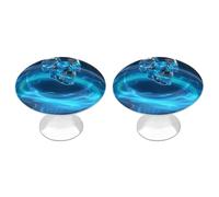 LPSADGF Transparent Energy Metal Skull Cabinet Knobs 2-Pack Stainless Steel Cabinet Pulls Vintage Drawer Pulls Handles for Kitchen Cabinets, Bathroom, Wardrobe Easy Install