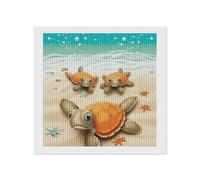 LPSADGF Turtle Starfish Diamond Painting Kits for Adults 12"x12" DIY Paint by Numbers for Adults Beginner, Horizontal Version Diamond Dots Paintings, Picture Arts Craft for Home Wall Decor