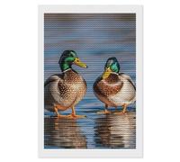 LPSADGF Two Mallard Ducks Diamond Painting Kits for Adults 8"x12" Diamond Art Kits 5D Diamonds Painting DIY Full Drill Diamonds Paintings Flower Plant Gem Art and Crafts