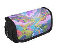 LPSADGF Valley Large Pencil Case High Capacity Pencil Pouch Aesthetic Holder Box Storage Bag Desk Organizer Marker Pouch Pen for Supplies Makeup Bag & Daily Use