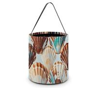 LPSADGF Various Shell Patterns Halloween Tote Bags for Trick Or Treating - Large Capacity Candy Buckets with Handles