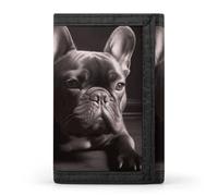 LPSADGF Wallet for Men - Slim Trifold Wallet, Currency Coin Money Clip, Coin Purse with 8 Credit Card Holder, french bulldog, One Size, Modern