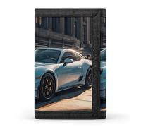 LPSADGF Wallet for Men - Slim Trifold Wallet, Currency Coin Money Clip, Coin Purse with 8 Credit Card Holder, urban sports car, One Size, Modern
