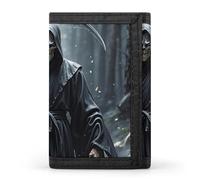 LPSADGF Wallet for Men - Slim Trifold Wallet, Currency Coin Money Clip, Coin Purse with 8 Credit Card Holder, Grim Reaper, One Size, Modern
