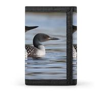 LPSADGF Wallet for Men - Slim Trifold Wallet, Dove Sun Art Money Clip, Coin Purse with 8 Credit Card Holder, Loon Birds, One Size, Modern