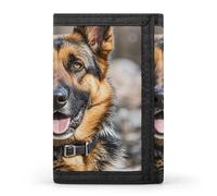 LPSADGF Wallet for Men - Slim Trifold Wallet, German Shepherd Dog Money Clip, Coin Purse with 8 Credit Card Holder, German Shepherd Dog, One Size, Modern
