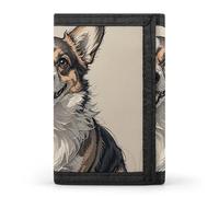 LPSADGF Wallet for Men - Slim Trifold Wallet, Hand Drawn Sketch Corgi Money Clip, Coin Purse with 8 Credit Card Holder, Hand Drawn Sketch Corgi, One Size, Modern
