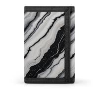 LPSADGF Wallet for Men - Slim Trifold Wallet, Hand Drawn Sketch Corgi Money Clip, Coin Purse with 8 Credit Card Holder, Black White Marble, One Size, Modern