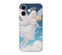 LPSADGF White - Haired Angel for iPhone 17 Case Slim Shockproof Protection with Stylish Design Cute TPU Phone Cover for Women Men