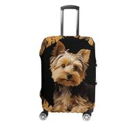 LPSADGF Yorkshire Terrier in The Cave Luggage Cover Protector - Travel Suitcase Sleeve with Dual-Sided Prints, Universal Fit 18-32 Inch, Washable Anti-Scratch Travel Baggage Cover, white, M, Colorful