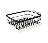 Lpsdssre Dish Drain Rack, Easy To Clean And Move, 34x26x16cm, Removable Drip Tray Cutlery Holder, 2-Tier Kitchen Counter Organizer, Multifunctional, For Cabinet Shelf Indoor RV Family Home