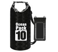 Lpsdssre Dry Bag Waterproof Bag, Roll Top Backpack, Lightweight Dry Backpack, Multipurpose Use, Easy to Carry, 41x19.5x0.5cm, Black, Red, for Camping, Commuting