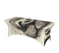 LPSRTWE 6FT Spandex Table Cloth for Rectangular Tables, Wrinkle Resistant Stretch Tablecloths Sloth My Spirit Animal Waterproof Picnic Tablecloth for Party, Banquet, Wedding Table Cover