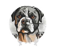 LPSRTWE American Bulldog Head Wall Clock 10 Inch Non-Ticking Silent Analog Wall Clock Battery Operated Clock Round Decorative Clocks for Office, Home, Bathroom, Kitchen, Bedroom, Living Room