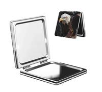 LPSRTWE an Eagle Compact Vanity Makeup Mirror for Men Women,Travel Cosmetic Mirrors Portable 1X/2X Magnifying Folding Makeup Mirror,Handheld Beauty Mirror for Pocket Purse