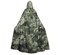 LPSRTWE Army Digital Camouflage Hooded Cloak Full Length Hooded Robe Witch Cape Halloween Cosplay Costumes for Women Men