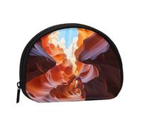 LPSRTWE Black White Butterfly Mini Coin Purse Pouch Change Holder, Shell Shape Zip Around Wallet,Credit Card Holder for Women, Antelope Canyon, One Size, Classic