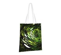 LPSRTWE Canvas Tote Bag Heavy Duty Handbags Reusable Grocery Shopping Bags Abstract Green Snake Gift Bags for Women