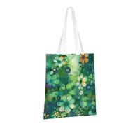 LPSRTWE Canvas Tote Bag Heavy Duty Handbags Reusable Grocery Shopping Bags Abstract Seasonal Green Floral Gift Bags for Women