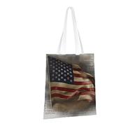 LPSRTWE Canvas Tote Bag Heavy Duty Handbags Reusable Grocery Shopping Bags American flag Gift Bags for Women