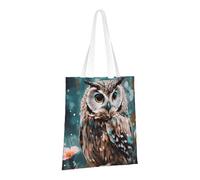 LPSRTWE Canvas Tote Bag Heavy Duty Handbags Reusable Grocery Shopping Bags Animal Cute Owl Gift Bags for Women