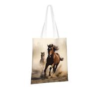 LPSRTWE Canvas Tote Bag Heavy Duty Handbags Reusable Grocery Shopping Bags Animals Horse Running Gift Bags for Women