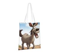 LPSRTWE Canvas Tote Bag Heavy Duty Handbags Reusable Grocery Shopping Bags cartoon donkey Gift Bags for Women