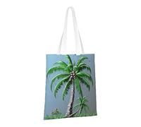 LPSRTWE Canvas Tote Bag Heavy Duty Handbags Reusable Grocery Shopping Bags Coconut Tree Gift Bags for Women