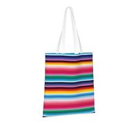 LPSRTWE Canvas Tote Bag Heavy Duty Handbags Reusable Grocery Shopping Bags Colorful Mexican Stripes Gift Bags for Women