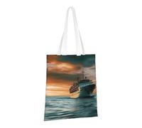 LPSRTWE Canvas Tote Bag Heavy Duty Handbags Reusable Grocery Shopping Bags Cruise Ship Gift Bags for Women