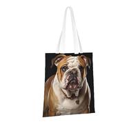LPSRTWE Canvas Tote Bag Heavy Duty Handbags Reusable Grocery Shopping Bags English-Bulldog Gift Bags for Women