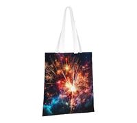 LPSRTWE Canvas Tote Bag Heavy Duty Handbags Reusable Grocery Shopping Bags Explosion Firework Gift Bags for Women