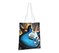 LPSRTWE Canvas Tote Bag Heavy Duty Handbags Reusable Grocery Shopping Bags Magic Electric Guitar Music Gift Bags for Women