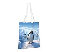 LPSRTWE Canvas Tote Bag Heavy Duty Handbags Reusable Grocery Shopping Bags Penguin Antarctica Ice Gift Bags for Women