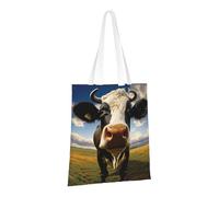 LPSRTWE Canvas Tote Bag Heavy Duty Handbags Reusable Grocery Shopping Bags Prairie cow Gift Bags for Women