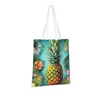 LPSRTWE Canvas Tote Bag Heavy Duty Handbags Reusable Grocery Shopping Bags Tropical Pineapple Gift Bags for Women