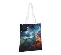 LPSRTWE Canvas Tote Bag Heavy Duty Handbags Reusable Grocery Shopping Bags Universe Galaxy Space Gift Bags for Women