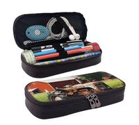 LPSRTWE Company Farm Tractor Pencil Case Large Capacity Pen Pouch Leather Zipper Pencil Box Holder Portable Pen Bag for Women Men