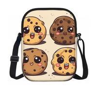 LPSRTWE Crossbody Bag Mini Phone Purses Cell Phone Bag for Men Women Wallet | Chocolate Chip With Different Expressions Sling Bag Waterproof Shoulder Bag Adjustable Cell Phone Purses Travel Pouch