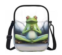 LPSRTWE Crossbody Bag Mini Phone Purses Cell Phone Bag for Men Women Wallet | Funny Yoga Frog Sling Bag Waterproof Shoulder Bag Adjustable Cell Phone Purses Travel Pouch