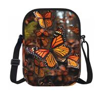 LPSRTWE Crossbody Bag Mini Phone Purses Cell Phone Bag for Men Women Wallet | Monarch Butterflies Sling Bag Waterproof Shoulder Bag Adjustable Cell Phone Purses Travel Pouch