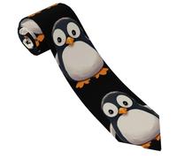 LPSRTWE Cute Penguin Men's Necktie Classic Silk Skinny Tie Woven Jacquard Neck Ties for Men, Cute Penguin, One Size