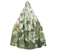 LPSRTWE Foliage and Herbs Hooded Cloak Full Length Hooded Robe Witch Cape Halloween Cosplay Costumes for Women Men